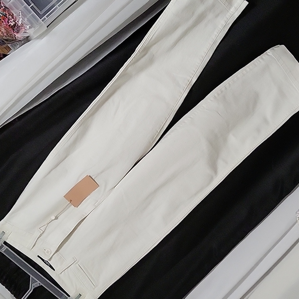 Quince WHITE Cotton Twill Wide Leg Pants - Picture 3 of 7